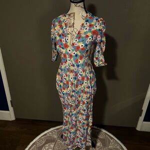 RIXO Floral Multicolor Dress